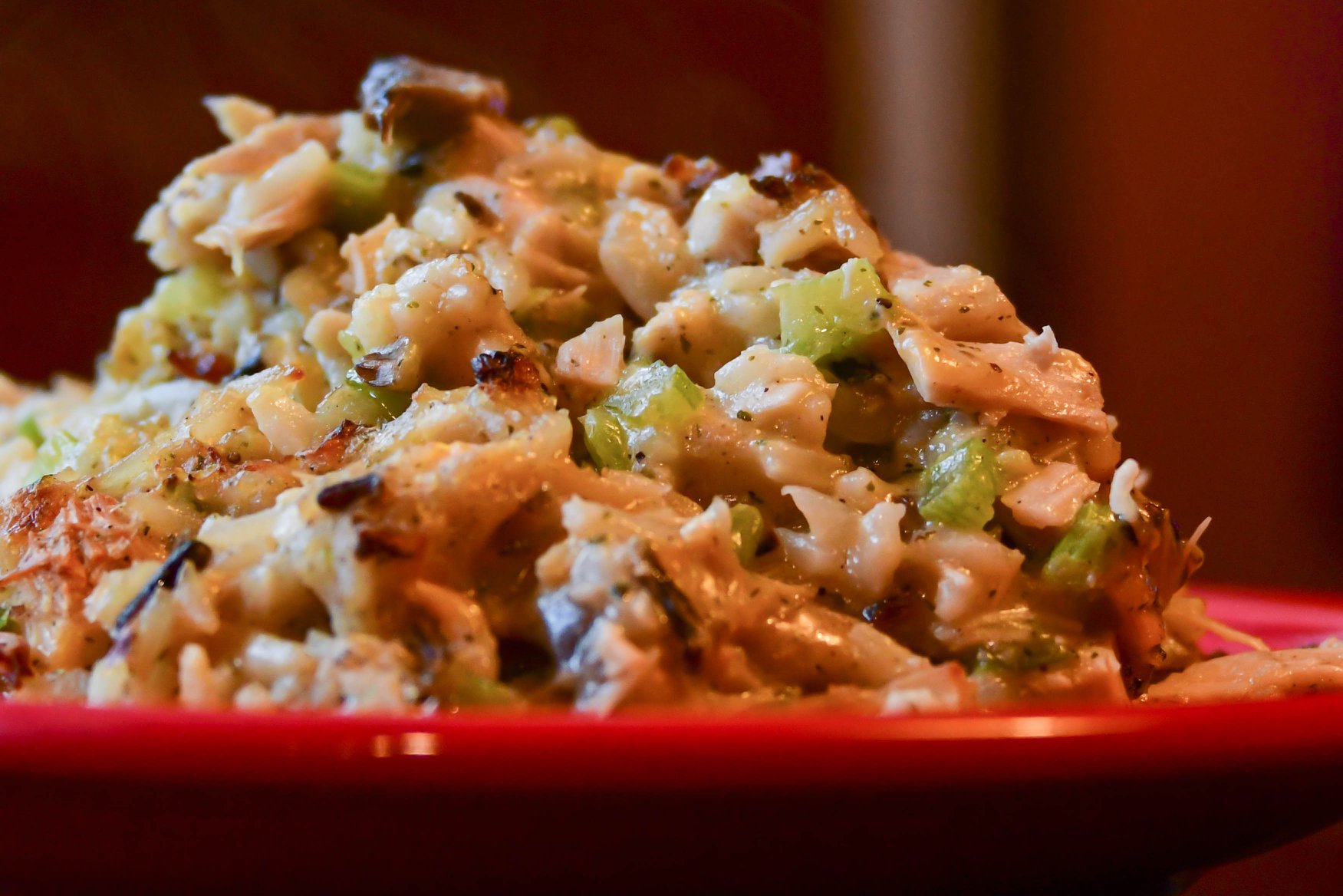 Wild Rice Cheesy Chicken Hot DIsh